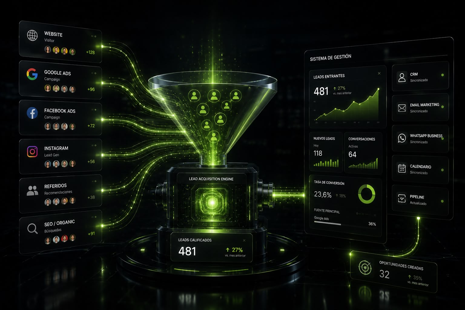 Motor de captación digital que genera clientes para negocios locales de forma automática